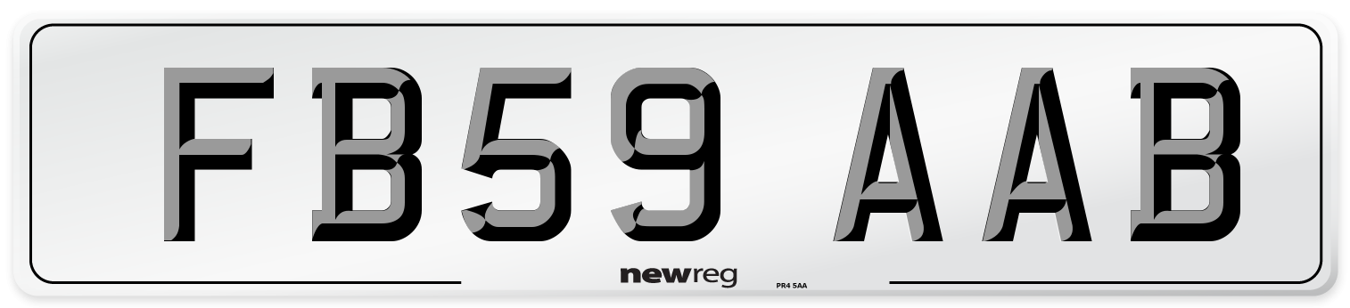 FB59 AAB Number Plate from New Reg